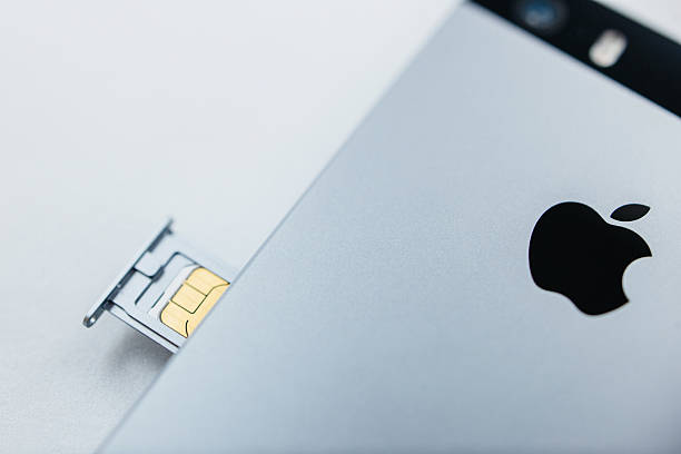 Guide showing steps to extract SIM card from iPhone, no paperclip needed